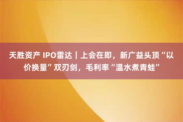 天胜资产 IPO雷达｜上会在即，新广益头顶“以价换量”双刃剑，毛利率“温水煮青蛙”